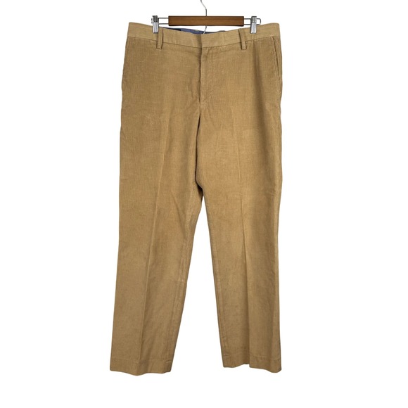 Lands End Mens 35 Traditional Fit Corduroy Pants Tan Khaki 100% Cotton - Picture 2 of 11